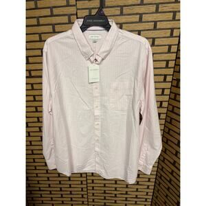 Free Assembly Pink And White Stripe Button‎ Down Shirt Size 2X